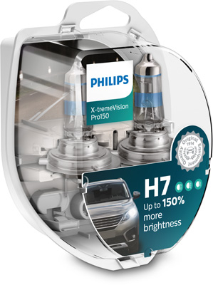 Set 2 Becuri Far H7 55W 12V X-Treme Vision Pro150 Philips [1]