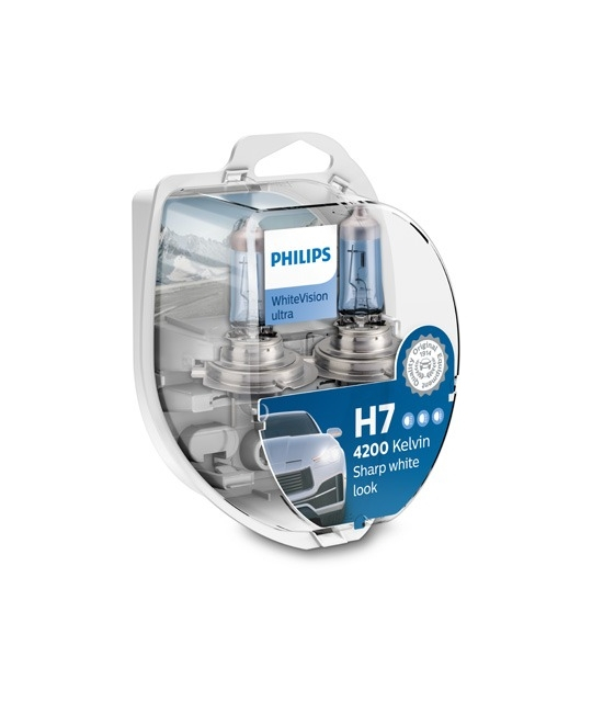 Set 2 becuri H7 Philips White Vision 12v 55W [1]