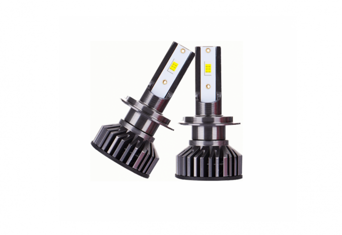Set 2 Becuri Led Diode H7 X7 12V 50W 12000lm Mono LED +300% pentru Faruri Can Bus fara erori [6]