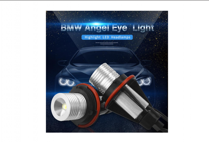Set 2 Becuri Led Marker Angel Eyes BMW E39 E60 E61 E39 E63 E64 E65 E66 E83 X5 [6]