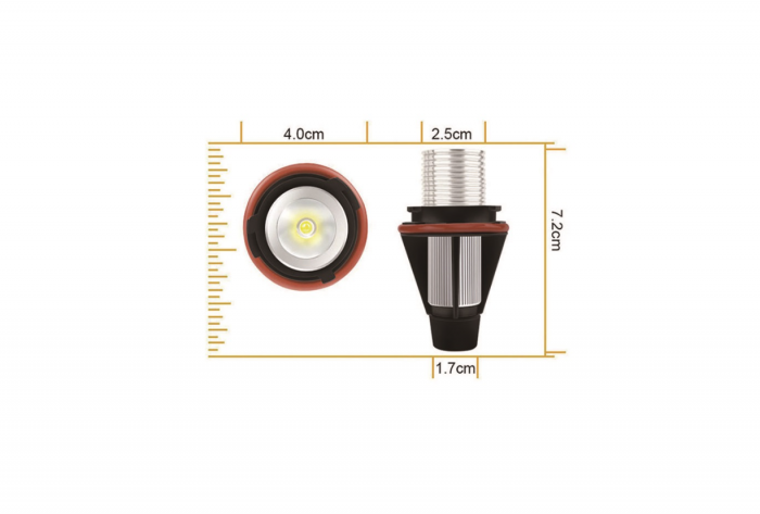 Set 2 Becuri Led Marker Angel Eyes BMW E39 E60 E61 E39 E63 E64 E65 E66 E83 X5 [8]