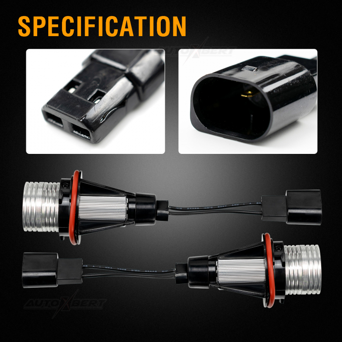 Set 2 Becuri Led Marker Angel Eyes BMW E39 E60 E61 E39 E63 E64 E65 E66 E83 X5 BMW, galben [2]