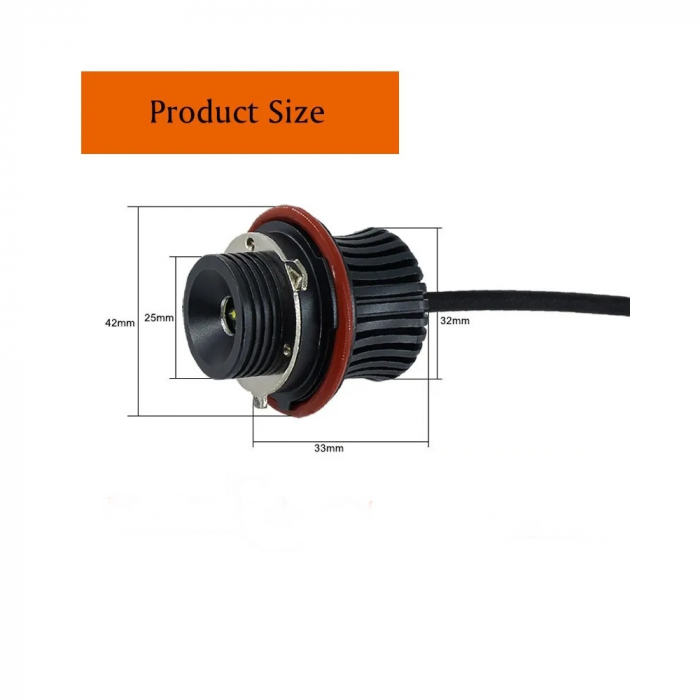 Set 2 becuri LED Marker Angel Eyes compatibil BMW 40W [2]