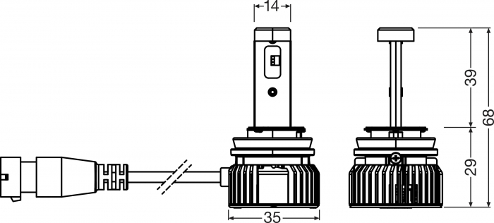 SET 2 BECURI NIGHT BREAKER LED SMART H11 +330% BLISTER OMOLOGARE RAR [3]