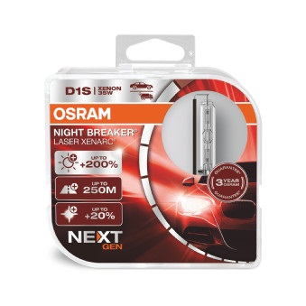 Set 2 Becuri Xenon 85V D1S Xenarc Night Breaker Laser Nextgen Osram [1]