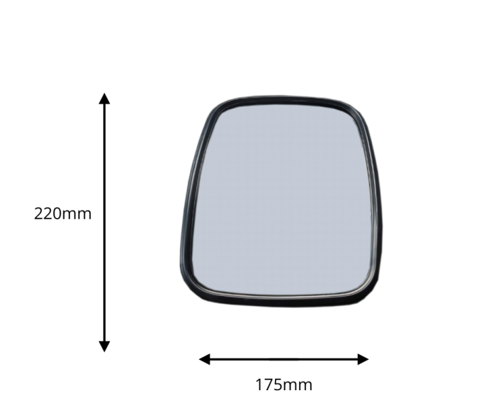 Set 2 bucati Oglinda laterala exterioara universala cu unghi larg 220 x 175 mm pentru camioane, autobuze, utilaje de constructii si agricole, excavatoare, rulote etc. [2]