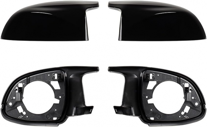 Set 2 Capace + 2 Rame pentru Oglinzi, Tip Batman M Compatibile BMW X3 X4 X5 X6 X7 G01 G02 G05 G07 F97 F98 F95 F96 [7]