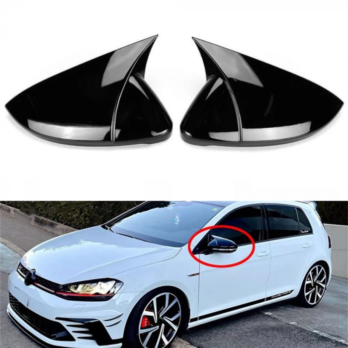 Set 2 Capace pentru Oglinzi, Tip Batman Compatibile Volkswagen VW GOLF 7 7.5 E-GOLF 2013-2020 [1]