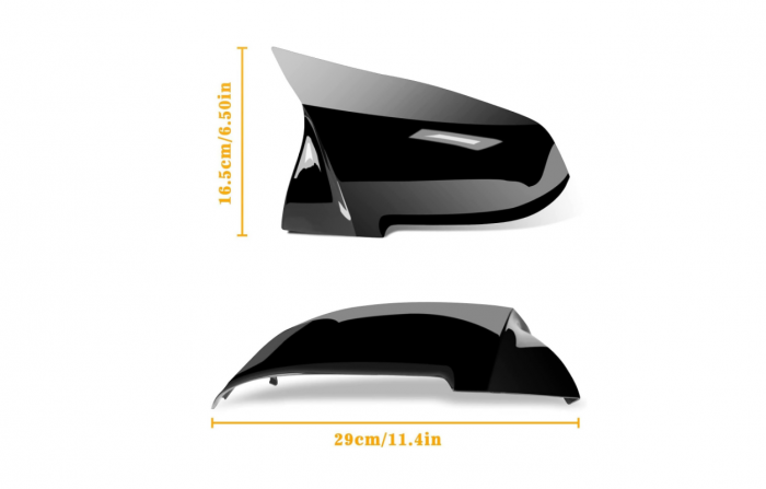 Set 2 Capace pentru Oglinzi, Tip Batman M Compatibile BMW F20 F21 F22 F23 F30 F31 F32 F33 F34 F36 GT 3GT E84 E87 i3S [4]