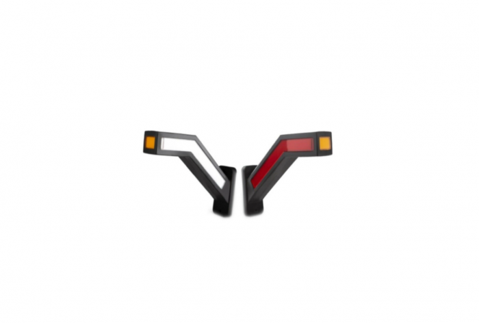 Set 2 Lampi Gabarit  LED Neon Efect, Lumina Dinamica, 3 Functii, 12-24V, 22cm (Stanga si Dreapta) [7]
