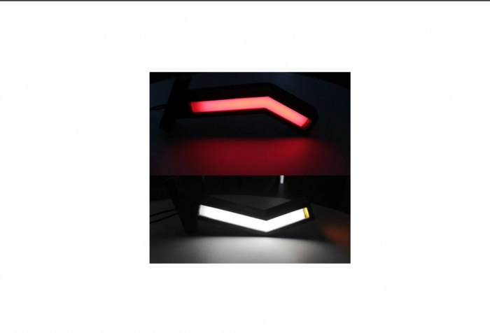 Set 2 Lampi Gabarit  LED Neon Efect, Lumina Dinamica, 3 Functii, 12-24V, 22cm (Stanga si Dreapta) [5]