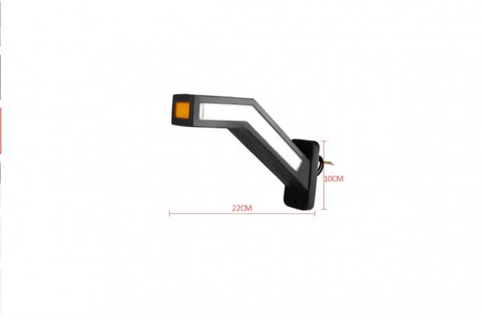 Set 2 Lampi Gabarit  LED Neon Efect, Lumina Dinamica, 3 Functii, 12-24V, 22cm (Stanga si Dreapta) [4]