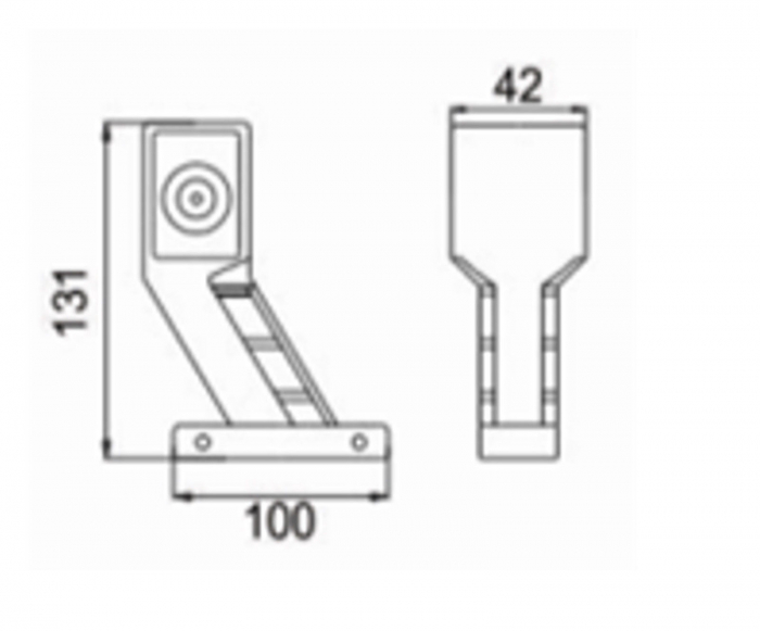 Set 2 Lampi Laterale de Gabarit cu LED - 12-24V, 140 mm, Rosu / Alb / Galben [2]