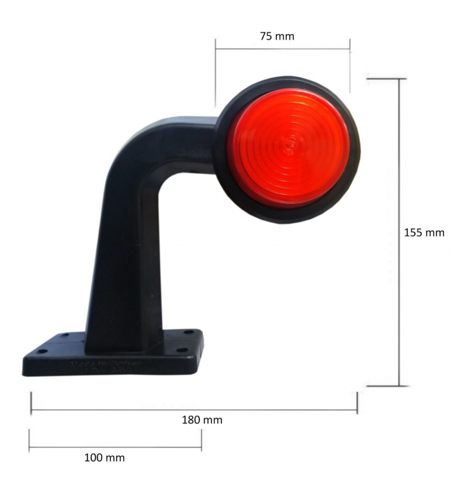 Set 2 Lampi Laterale de Gabarit LED cu Efect de Neon – 12-24V, Rosu-Galben, 155mm [2]