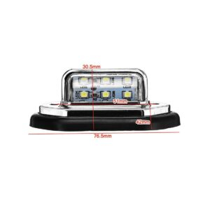 Set 2 lampi numar LED  carcasa cromata  12V-24V (Set 2 buc) [2]