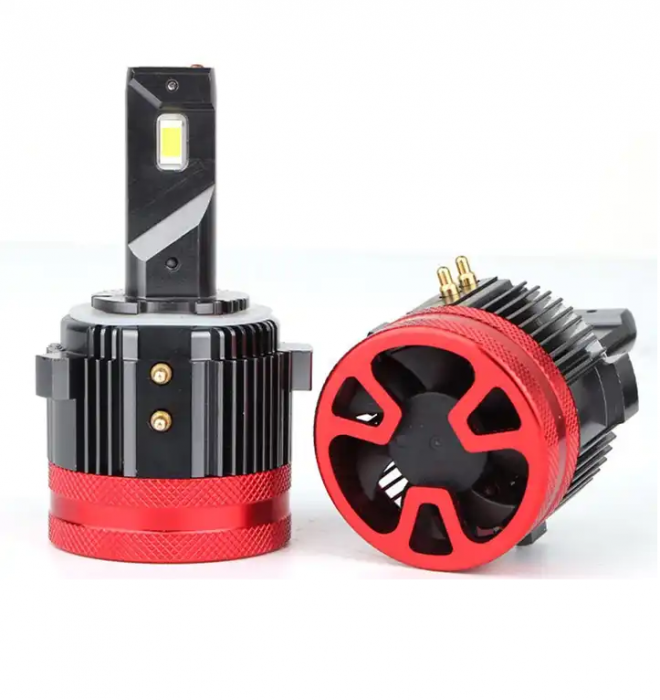 Set 2 becuri Led  H7 12V 110W 30000lm Pentru faruri Volkswagen Golf 6 7 MK6 MK7 Jetta MK6 Touran Tiguan EOS Mercedes Sprinter Vito Can Bus fără erori [2]