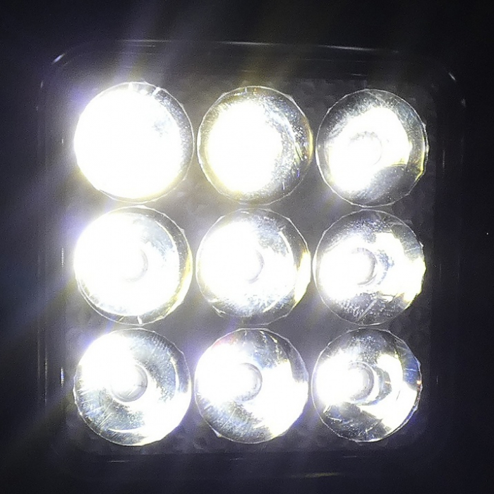 Set 2 LED Mini Proiectore  27W , 6x6 cm , 12/24V , Lumina Alba 6500K [6]