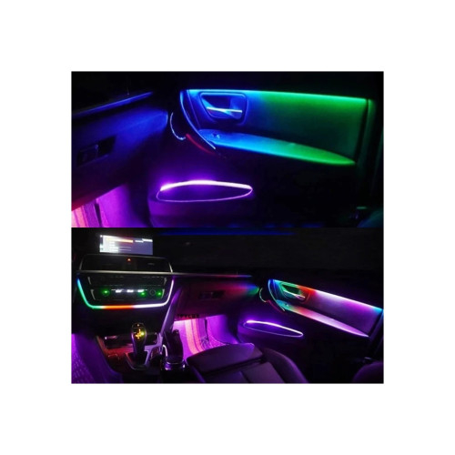 Set 2 lumini ambientale LED RGB DIGITAL, poate afisa mai multe culori in acelasi timp pentru banda LED tip apa curgartoare, cu aplicatie BTT Cod: ZC02 [2]