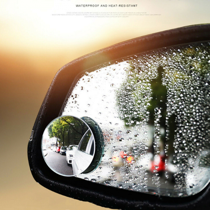 Set 2 oglinzi auto pentru unghi mort, rotunde, pentru oglinzile laterale 360° [8]