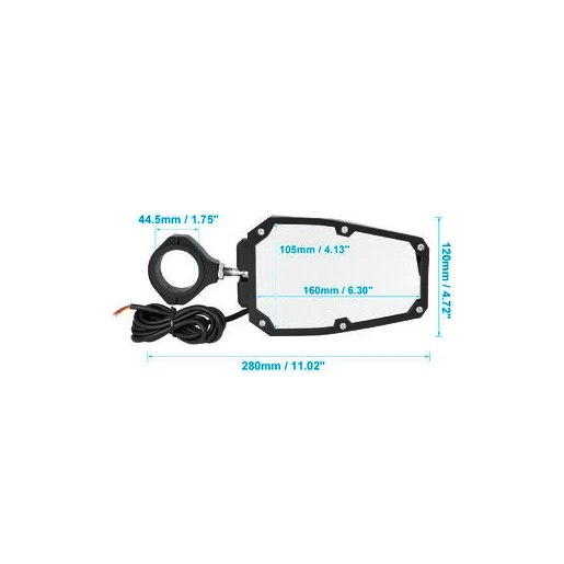 Set 2 oglinzi universale compatibile UTV sau Maverick X3 cu proiectoare [3]