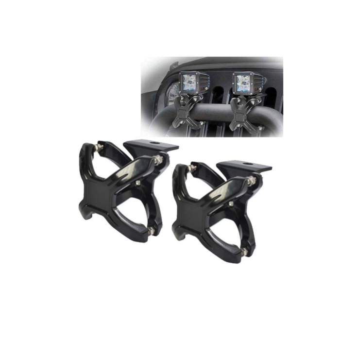 Set 2 suporti proiectoare LED universal pentru prindere de rollbar sau bullbar [6]