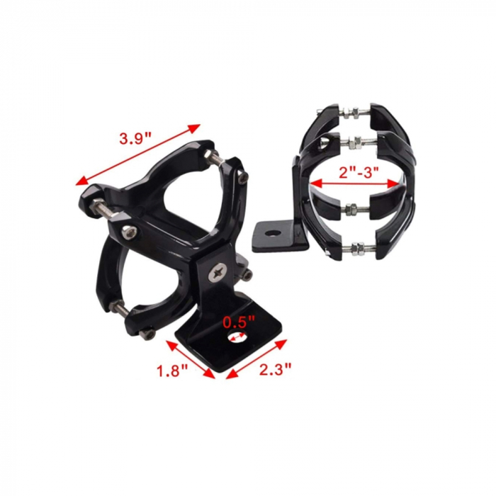 Set 2 suporti proiectoare LED universal pentru prindere de rollbar sau bullbar [5]