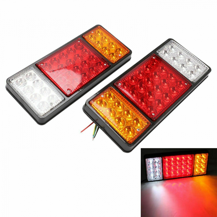Set 2  Lampi Spate Auto LED  Universale, 4 Functii, Remorca, Camion, Trailer, 12V [7]