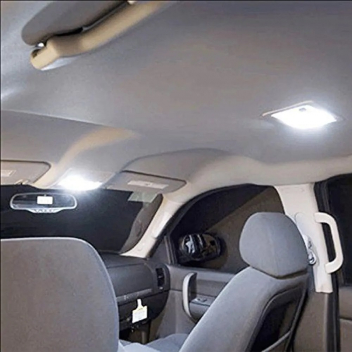 Set 2X Becuri Led T10, 12 LED SMD, W5W, Canbus, 12V, Pentru Pozitie, Plafoniere, Portbagaj, Lumina Alb 6000K [11]