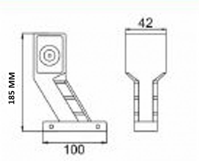 Set Lampi Laterale Gabarit  LED 18.5cm, Pentru 12v - 24v, Rosu, Alb, Galben [2]