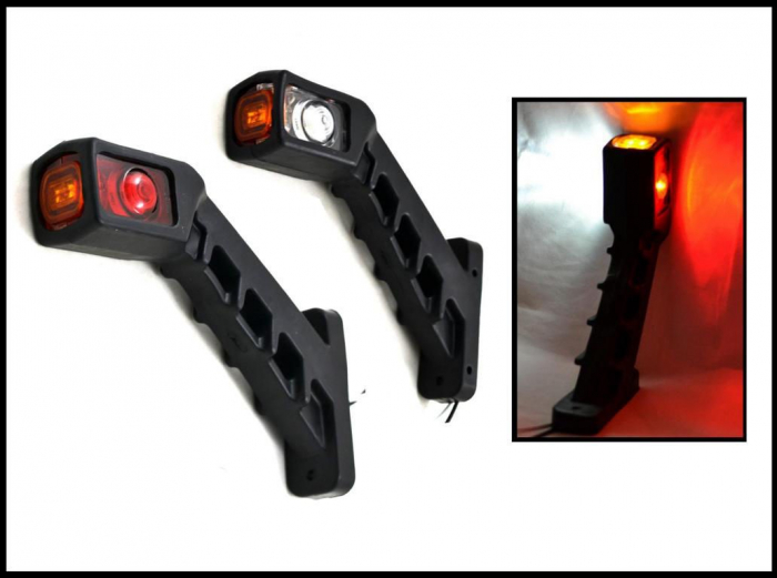 Set Lampi Laterale Gabarit  LED 18.5cm, Pentru 12v - 24v, Rosu, Alb, Galben [7]