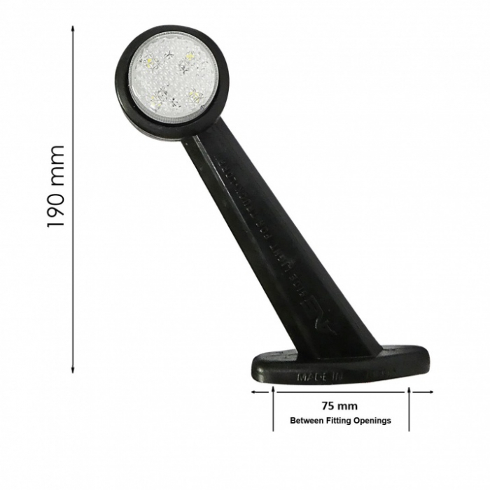 Set Lampi Laterala LED 19cm, 12v - 24v, Rosu si Alb, Cauciuc, Pentru Remorca, Camion [2]