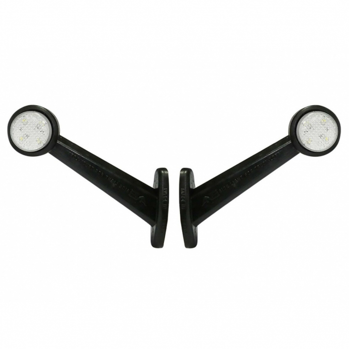 Set Lampi Laterala LED 19cm, 12v - 24v, Rosu si Alb, Cauciuc, Pentru Remorca, Camion [7]