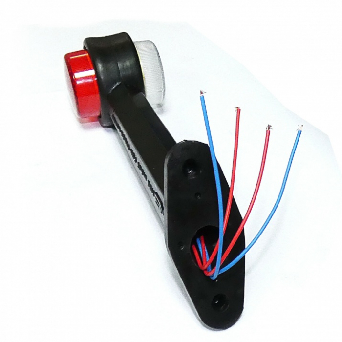 Set Lampi Laterala LED 19cm, 12v - 24v, Rosu si Alb, Cauciuc, Pentru Remorca, Camion [3]