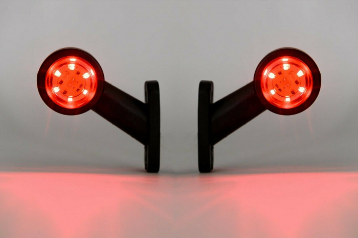 Set Lampi Laterale LED Flexzon,7.5cm, Pentru Gabarit 12v - 24v, Rosu, Alb [4]