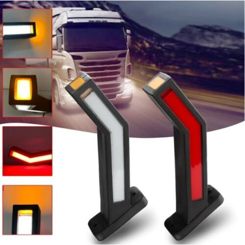 Set Lampi Gabarit, Stanga si Dreapta, LED, Neon Efect, Lumina Dinamica, 3 Functii, 12-24V, 22cm [5]