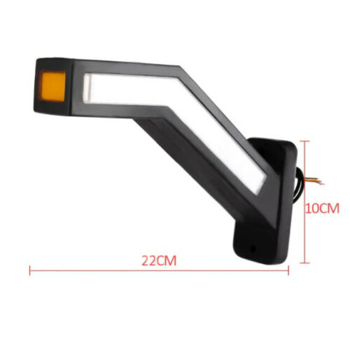 Set Lampi Gabarit, Stanga si Dreapta, LED, Neon Efect, Lumina Dinamica, 3 Functii, 12-24V, 22cm [4]