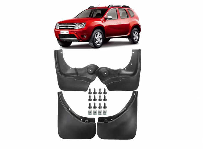 Set 4 Aparatori Noroi Dedicate Fata si Spate Compatibile cu Dacia Duster MK I (2010 – 2015) [1]