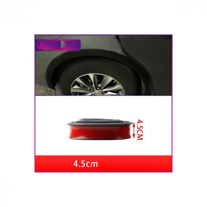 Set 4 ornamente protectie aripa din cauciuc 1,6mx4,5cm culoare Neagra Cod: FS-7015 [2]