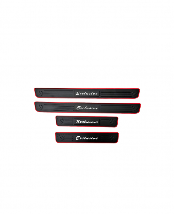 Set 4 ornamente protectie praguri din cauciuc [3]