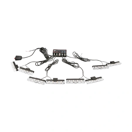 Set 8 stroboscoape 12V  cu 4 LED-uri lumina galbena [1]
