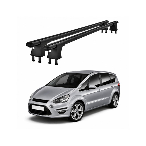 Set bare transversale aluminiu compatibile Ford S-Max I 2006-2015 pentru plafon cu puncte fixe Cod: CB120101 Kit-202 [2]