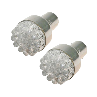 SET bec 1 faza BA15S 12 LED 12V lumina galbena COD: 1156 [2]