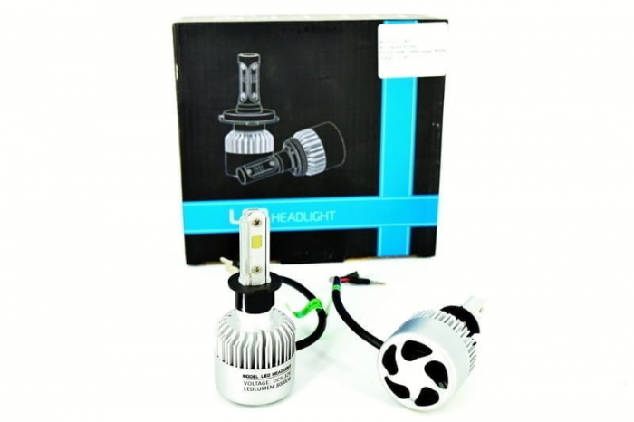 Set Bec H3 cu LED S2 chip led Korea 40W - 4800 lumen 6000k Voltaj: 12-24V [1]