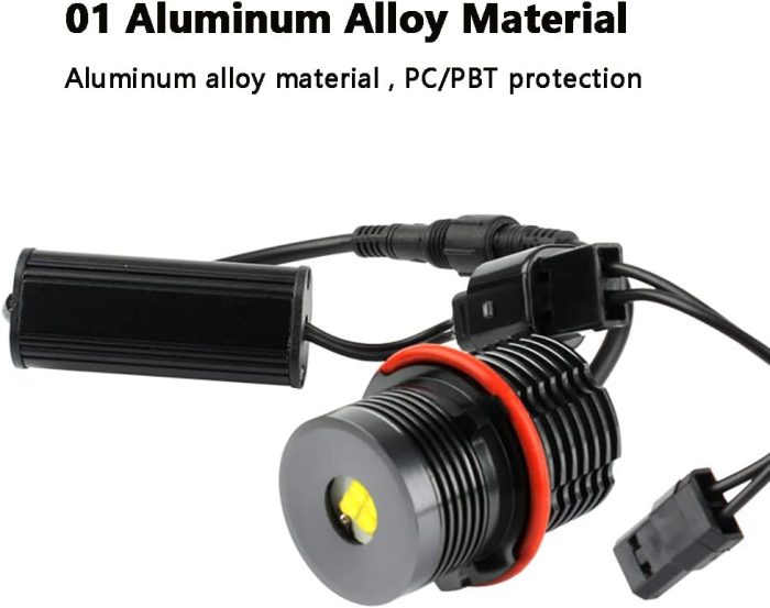 Set becuri LED Angel Eyes pentru BMW - CANBUS, lumina alba rece, Plug & Play [3]