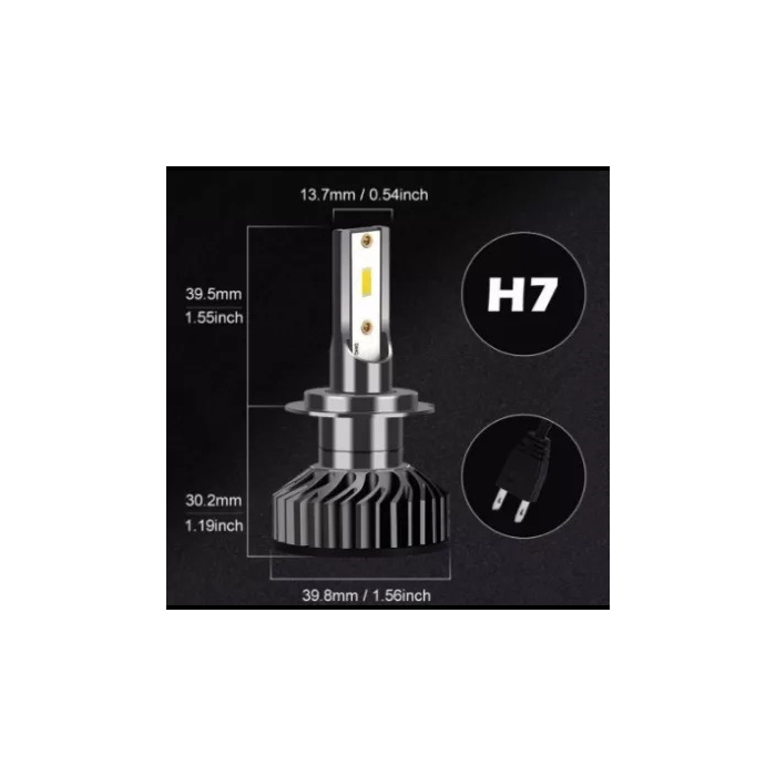 Set Becuri LED H7 28W 9600 Lumen 6000k 12V CANBUS [2]