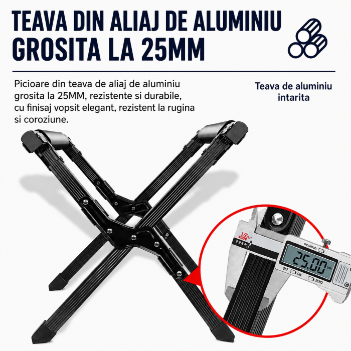 Set Camping - Lada Frigorifica Portabila SMART 26.8L + Suport Pliabil Reglabil din Aluminiu 60kg [10]