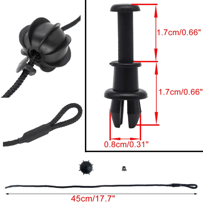 Set complet clipsuri + franghie pentru snurul politei portbagajului - compatibil Audi, VW, Seat, Skoda OEM 1M6867574A [4]