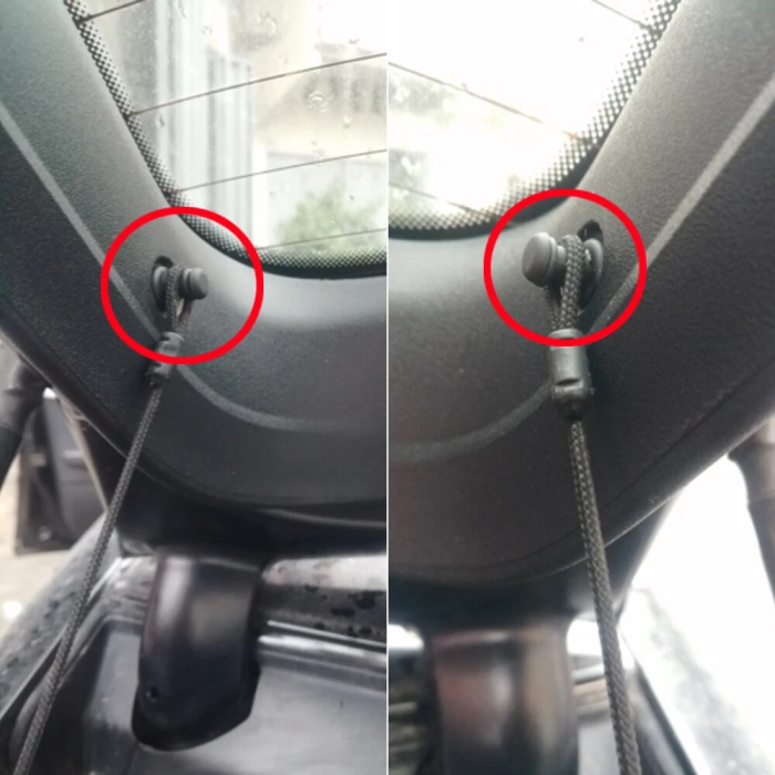 Set complet clipsuri + franghie pentru snurul politei portbagajului - compatibil Audi, VW, Seat, Skoda OEM 1M6867574A [6]