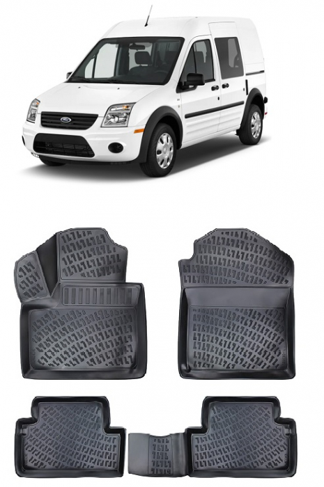 Set Covorase Auto Cauciuc dedicate  Ford Connect I (2002-2013) [1]