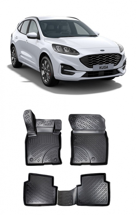 Seuils De Porte En Inox Noir Pour Ford Kuga III 2019-2024 & FL 2024 Hybrid - Lot De 4 Pièces, Sur Mesure